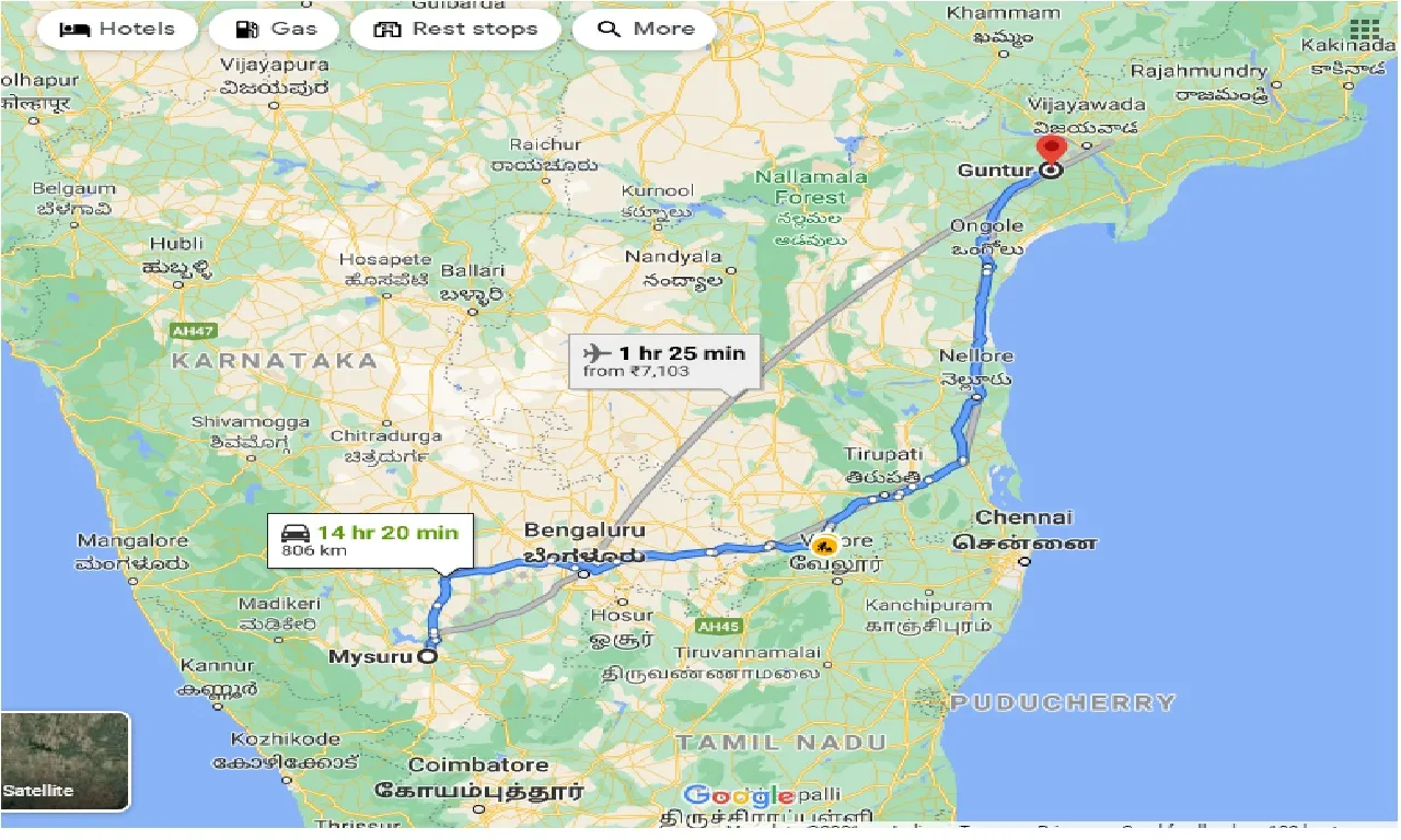 mysore-to-guntur-taxi