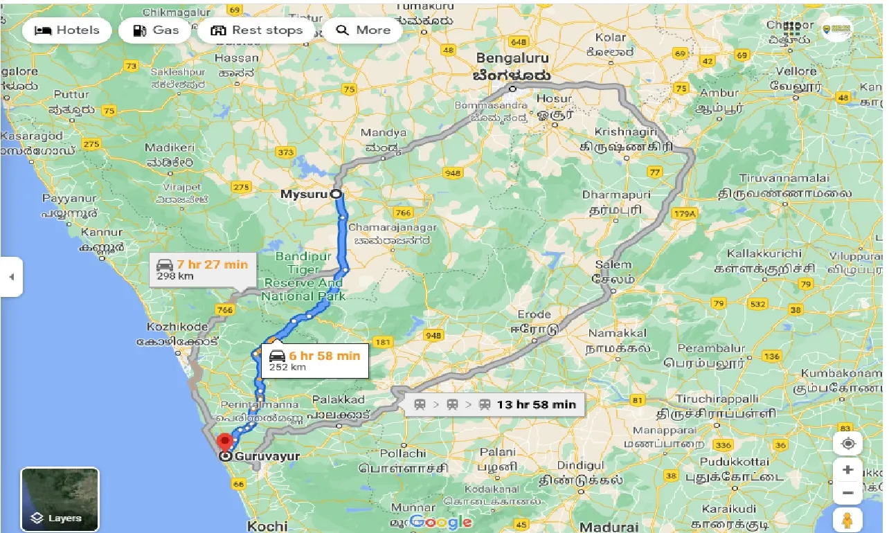 mysore-to-guruvayur-round-trip