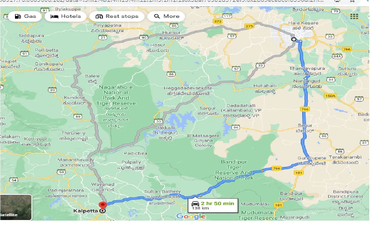 CarOnRentals-Mysore To Kalpetta Taxi One Way