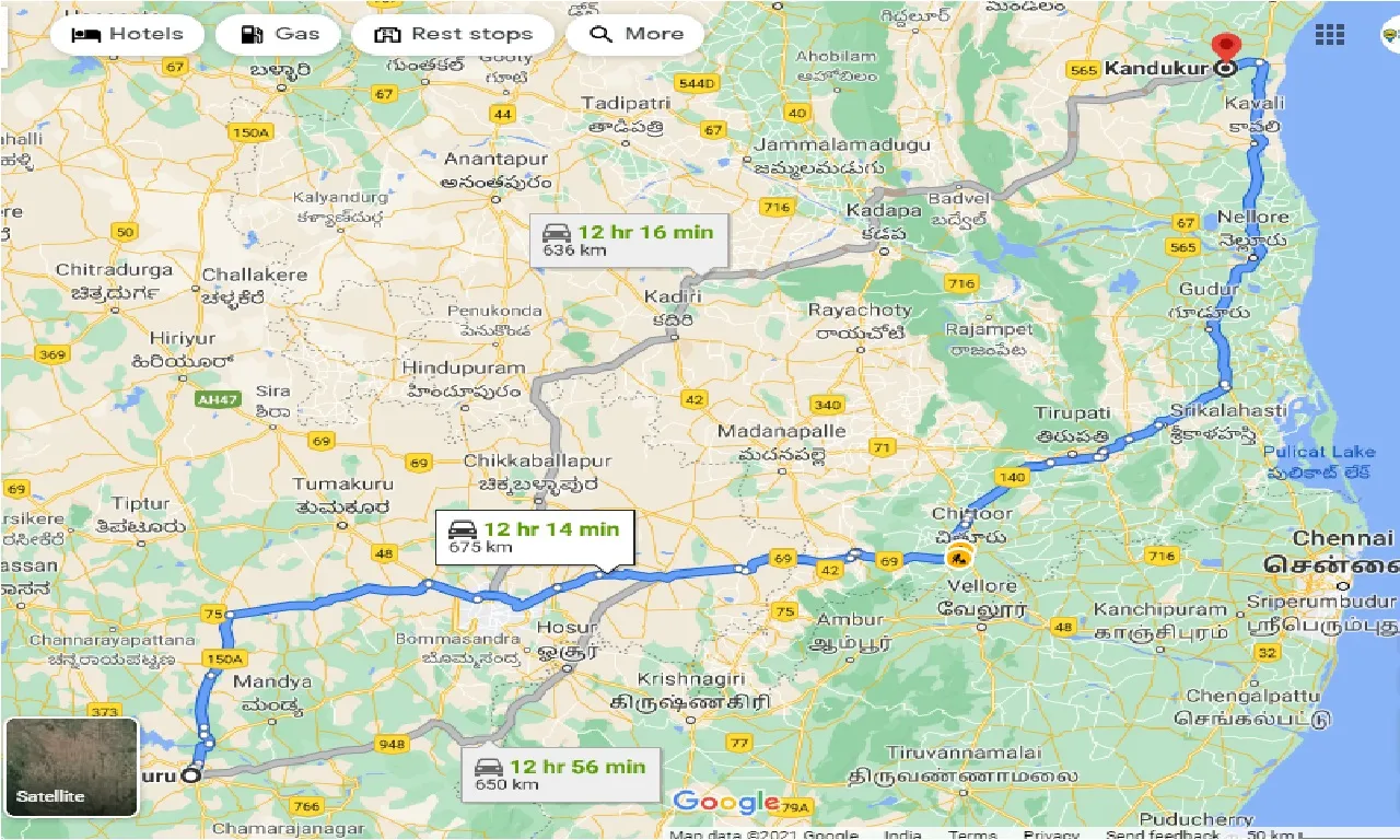 mysore-to-kandukur-taxi