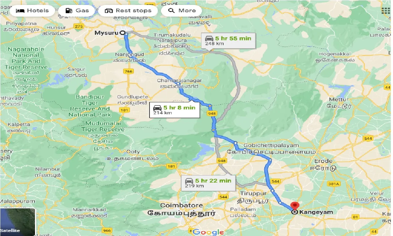 mysore-to-kangeyam-taxi