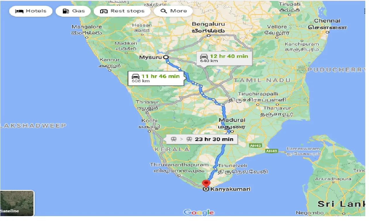 mysore-to-kanyakumari-one-way
