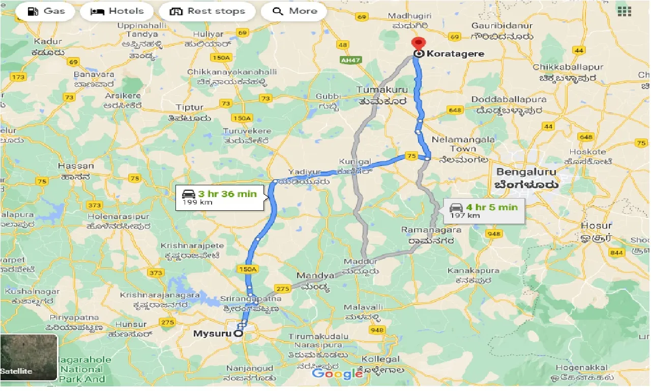 mysore-to-koratagere-one-way