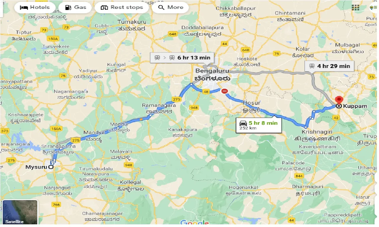 mysore-to-kuppam-one-way
