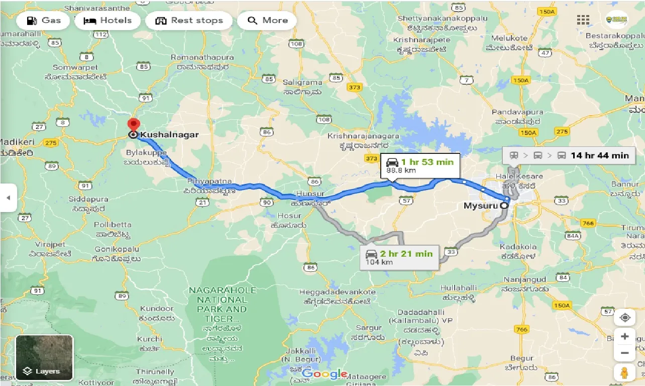 mysore-to-kushalnagar-round-trip