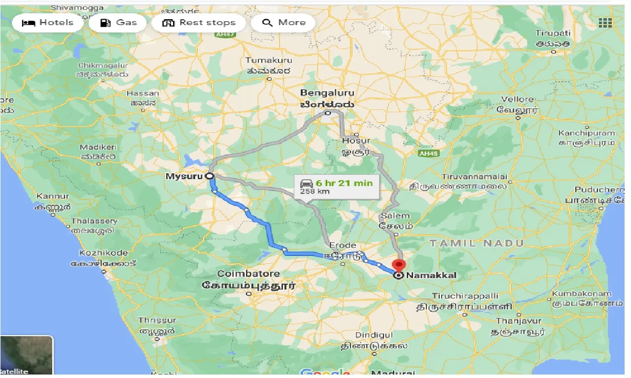 mysore-to-namakkal-one-way