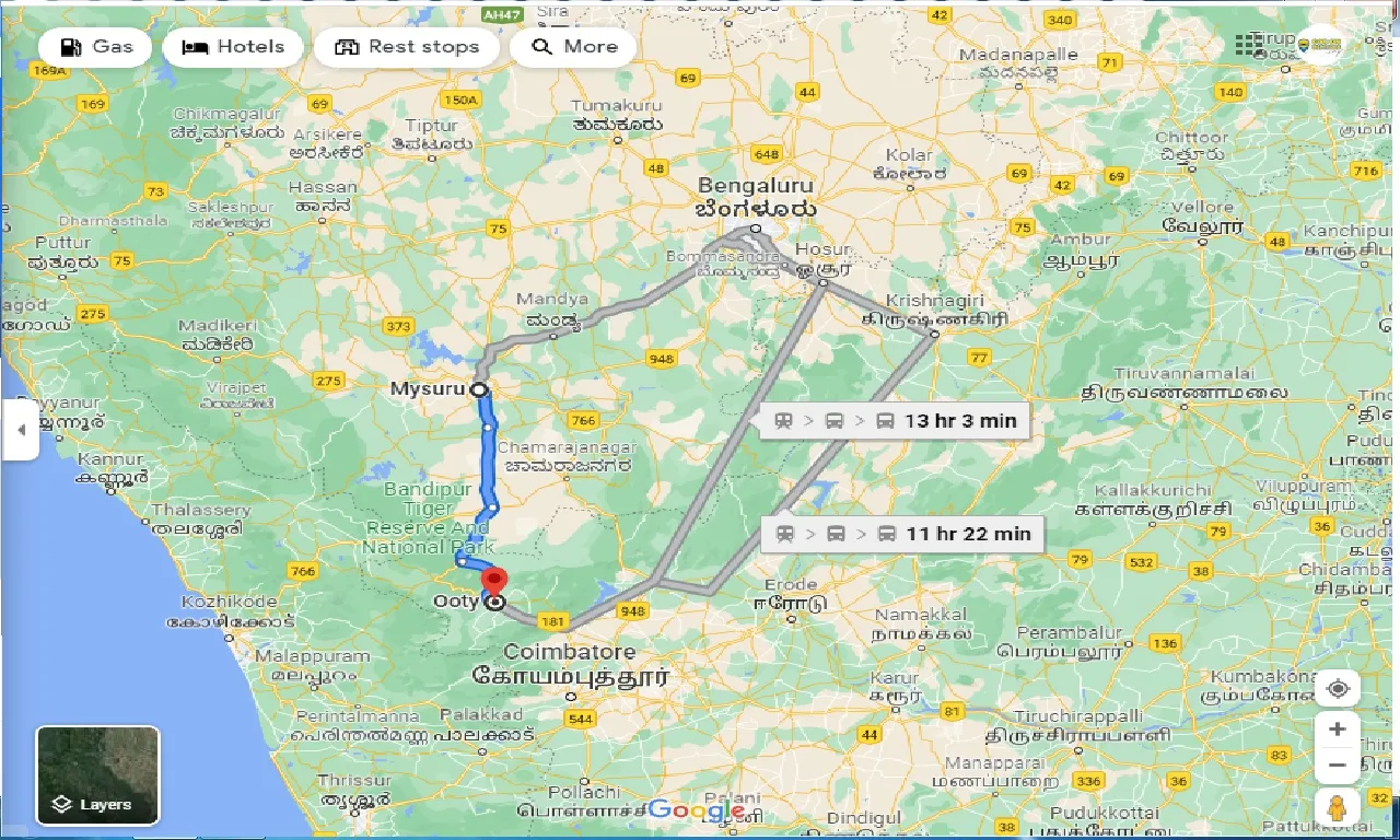 mysore-to-ooty-one-way