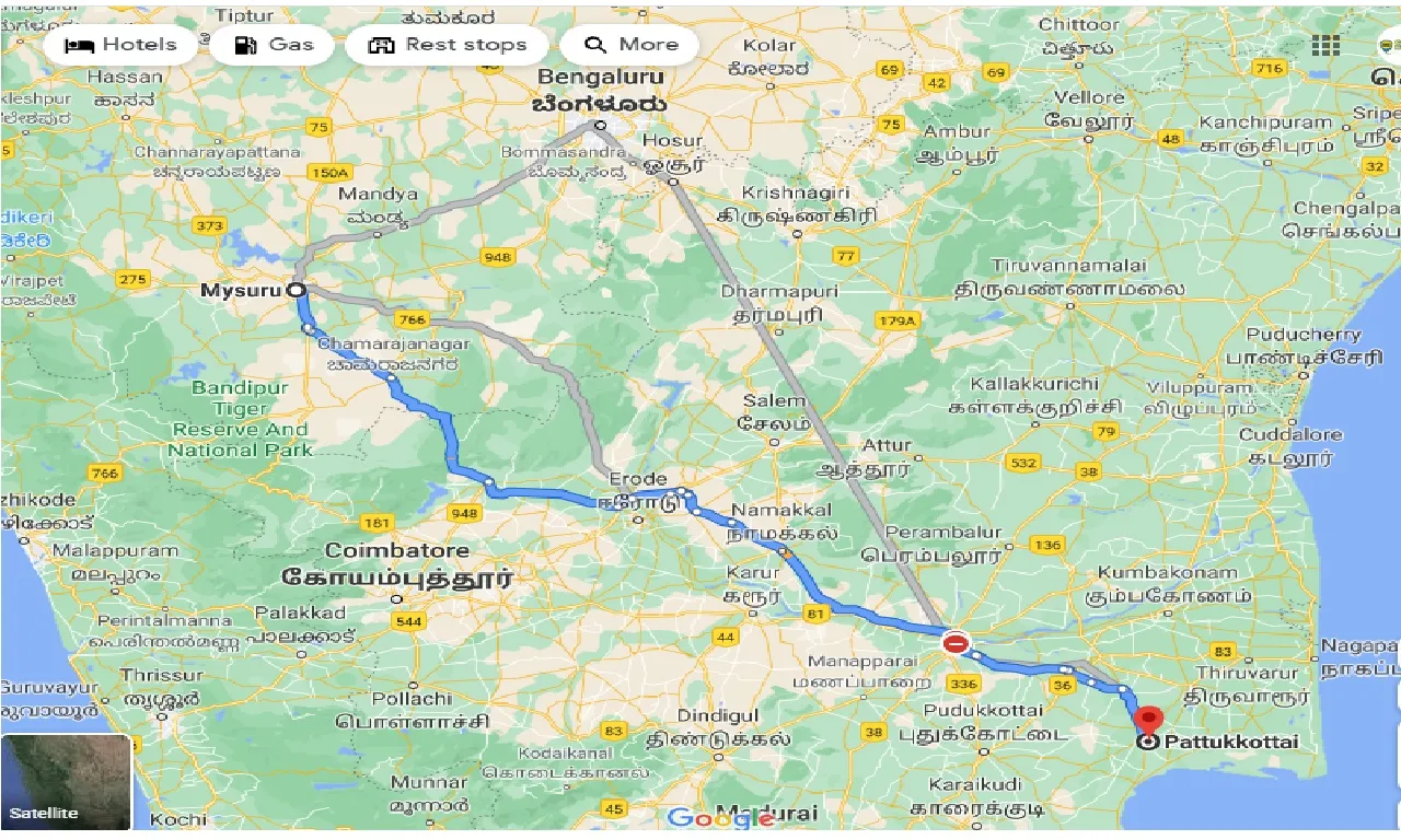 mysore-to-pattukkottai-one-way