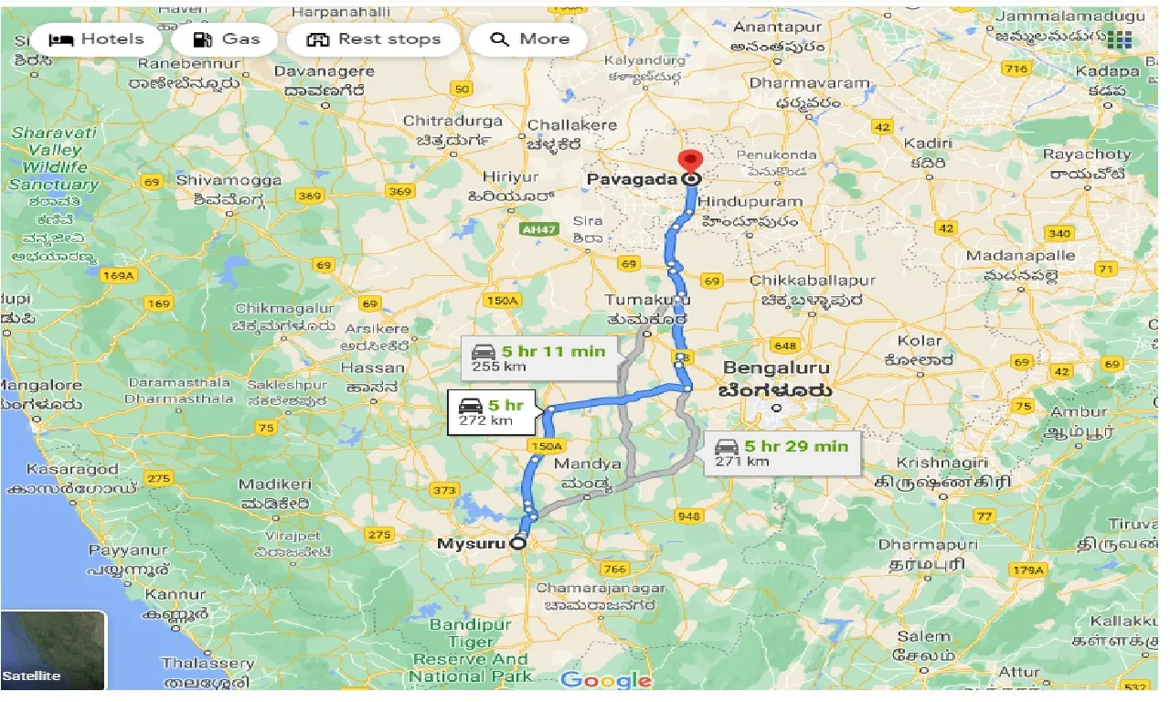mysore-to-pavagada-one-way