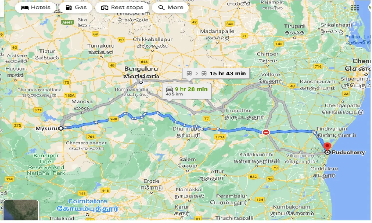 mysore-to-puducherry-one-way