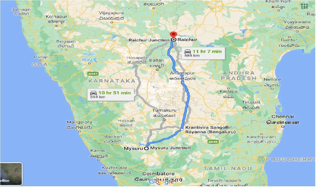 mysore-to-raichur-taxi