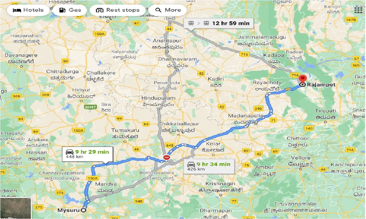 mysore-to-rajampet-taxi