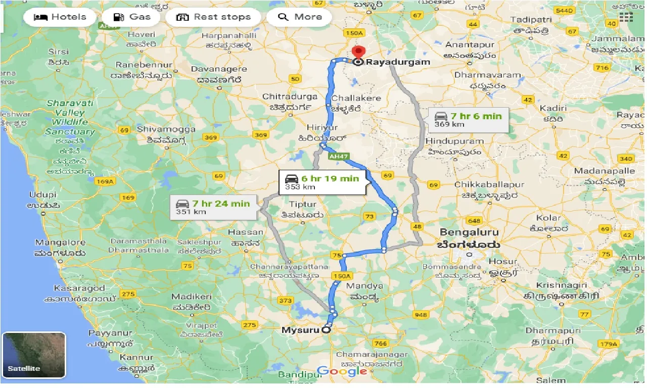 mysore-to-rayadurgam-one-way