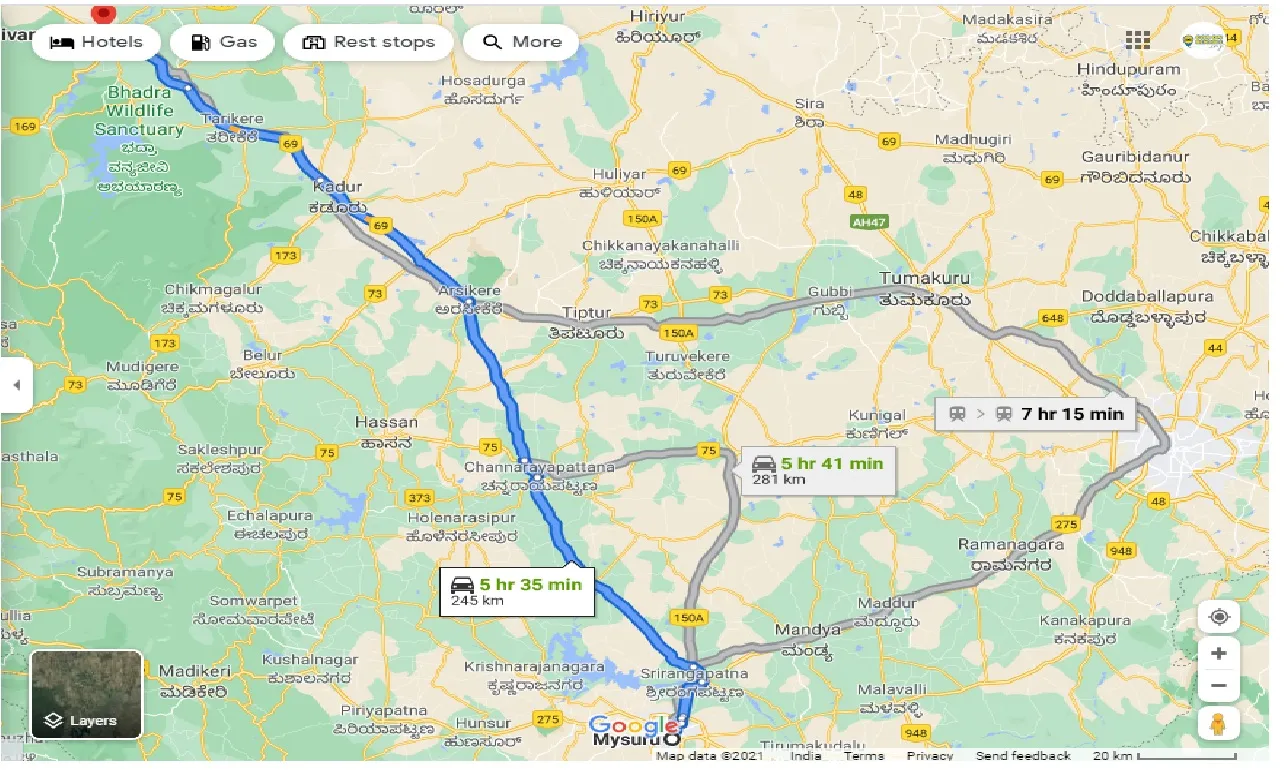 mysore-to-shimoga-round-trip