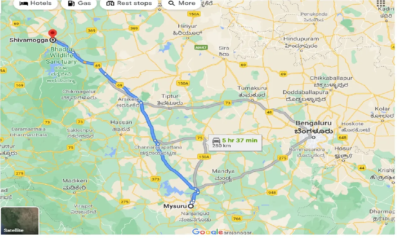 mysore-to-shivamogga-one-way