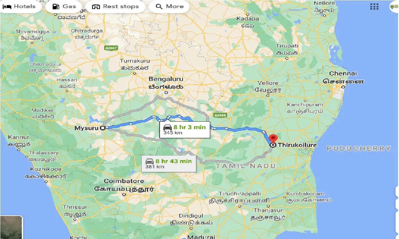 mysore-to-thirukoilure-taxi