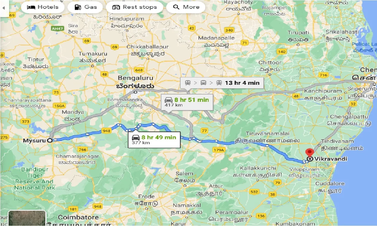 mysore-to-vikravandi-one-way