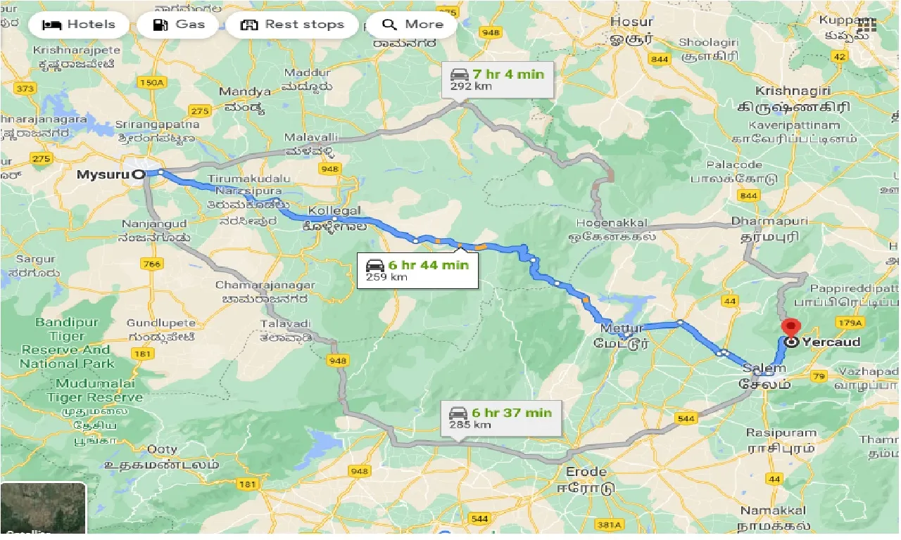 mysore-to-yercaud-one-way