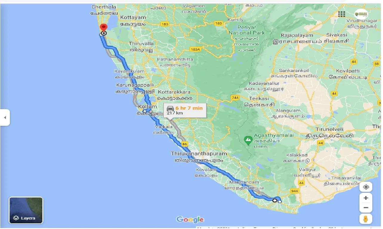 nagercoil-to-alleppey-round-trip