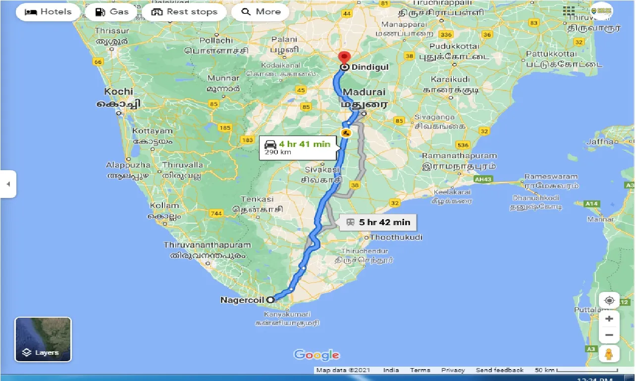 nagercoil-to-dindigul-outstation