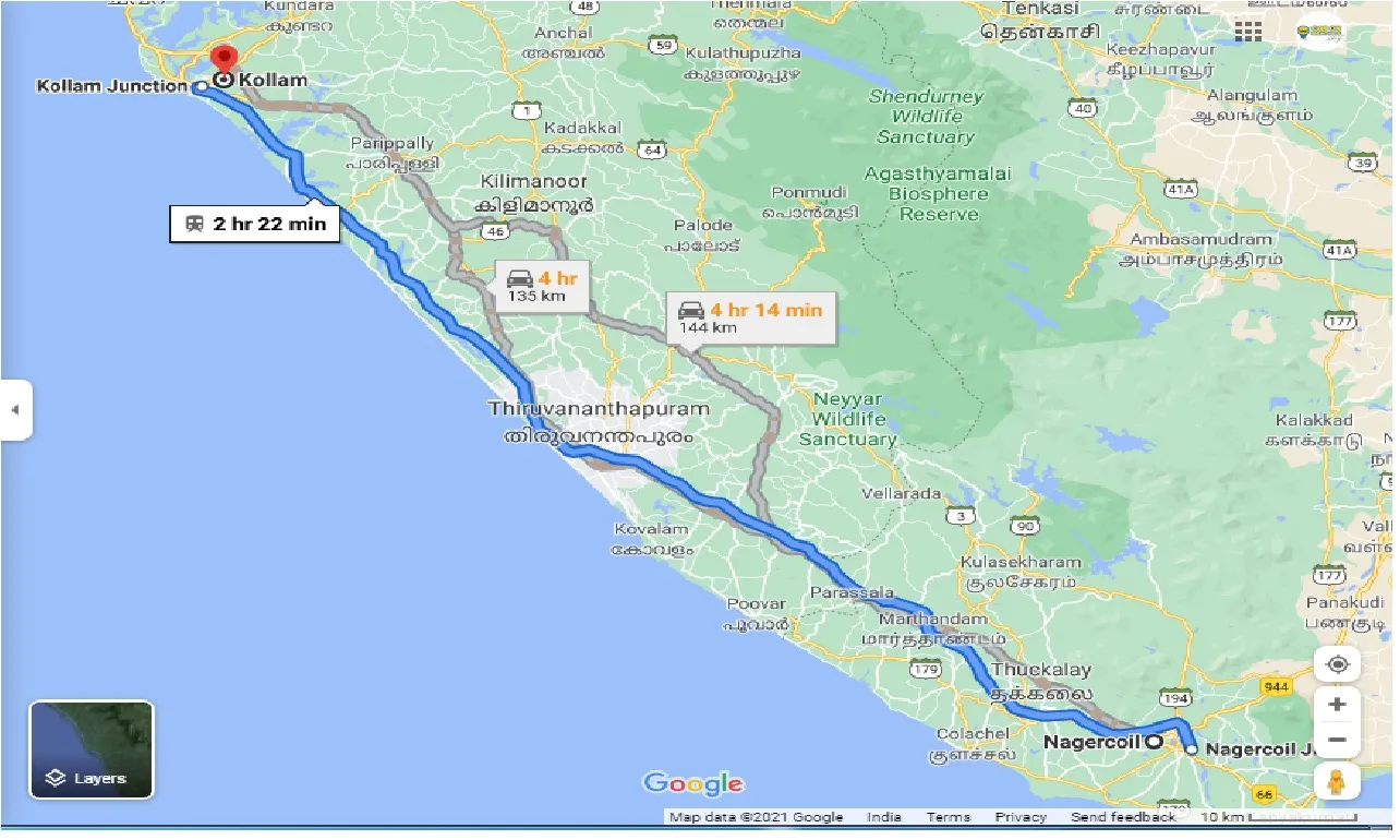 nagercoil-to-kollam-round-trip