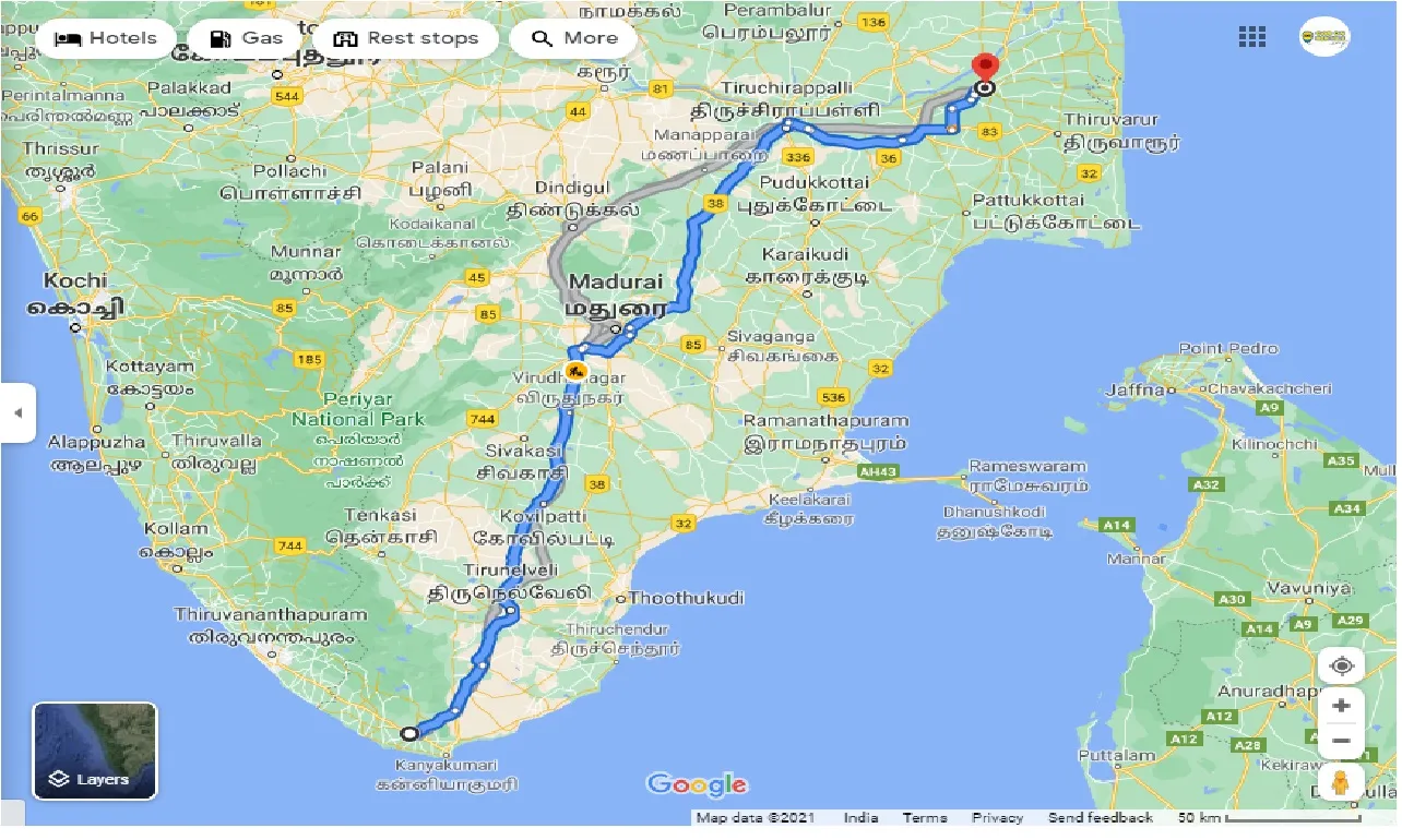 nagercoil-to-kumbakonam-one-way