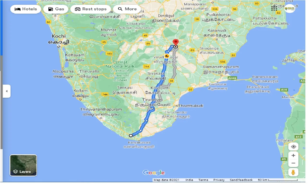 nagercoil-to-madurai-round-trip
