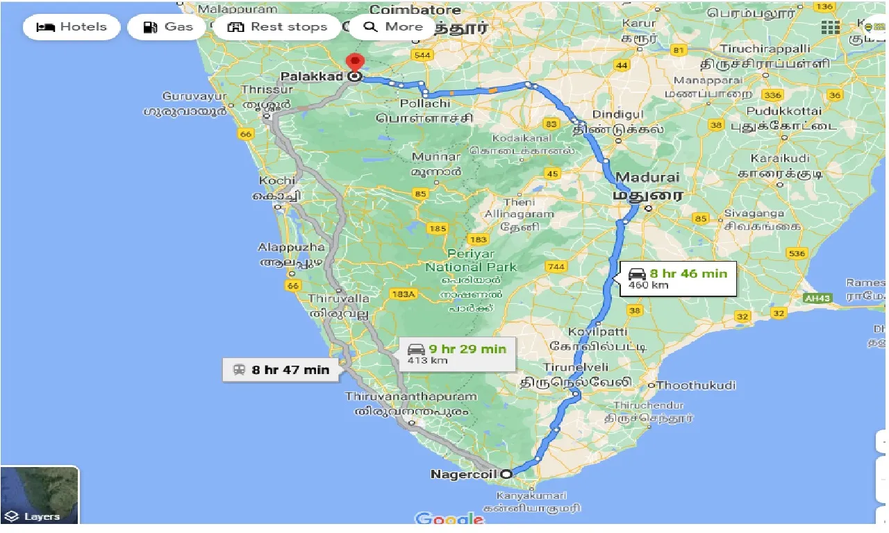 nagercoil-to-palakkad-one-way