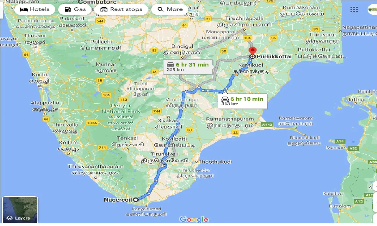 nagercoil-to-pudukkottai-taxi