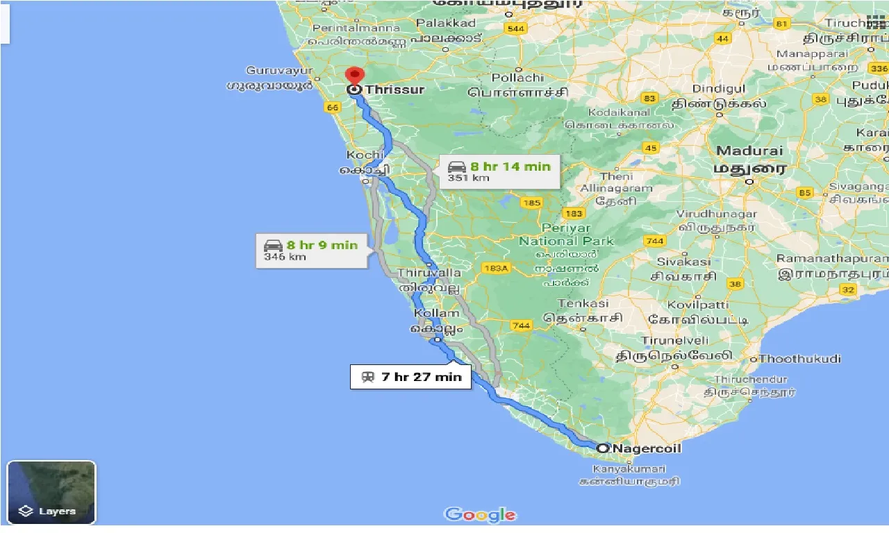 nagercoil-to-thrissur-one-way