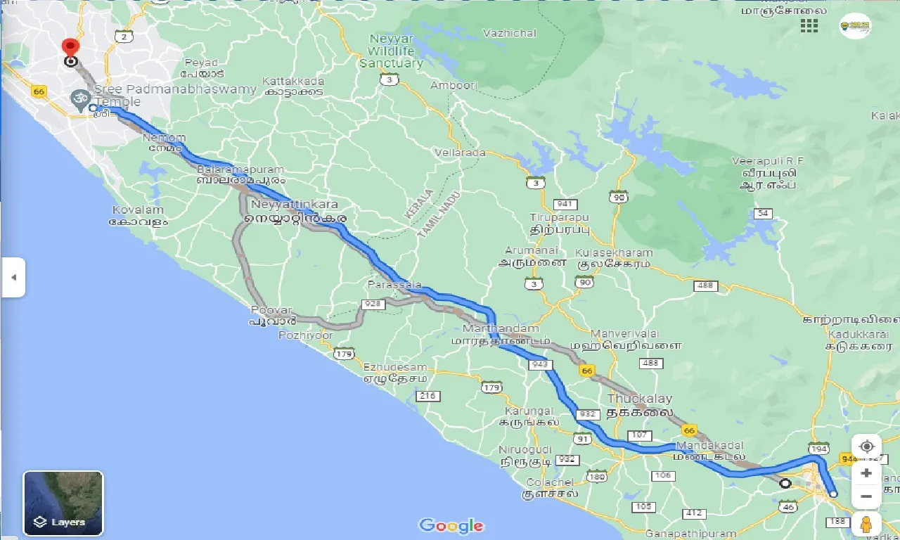 nagercoil-to-trivandrum-one-way