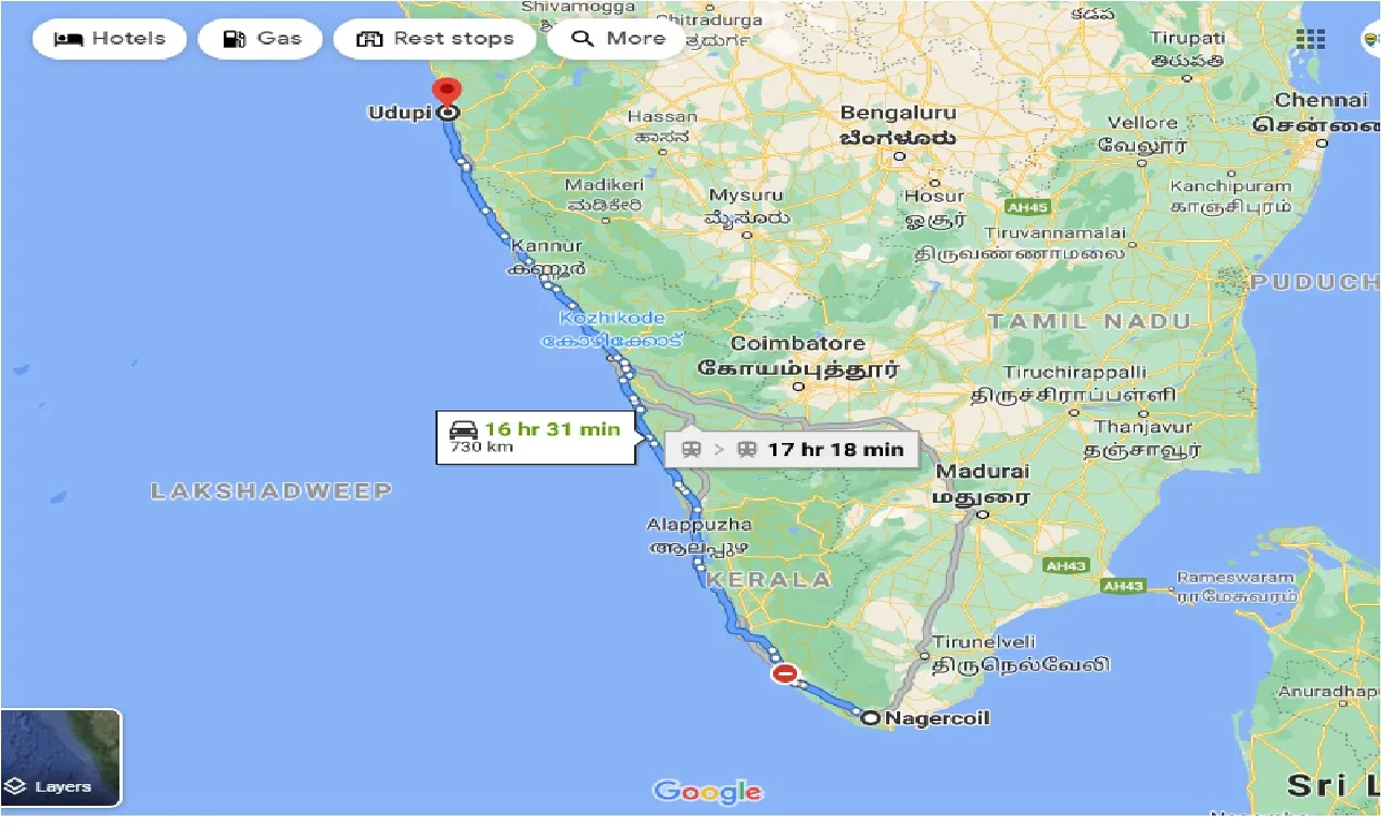nagercoil-to-udupi-taxi