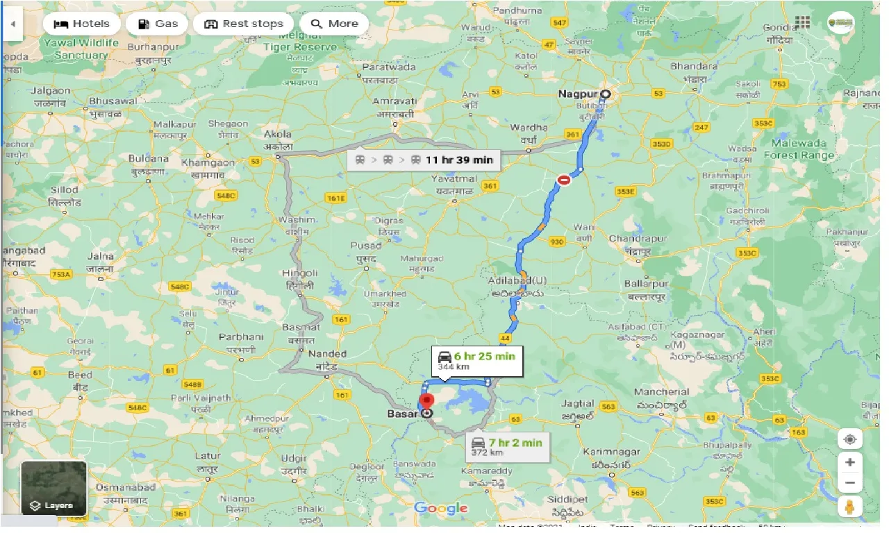 nagpur-to-basara-round-trip