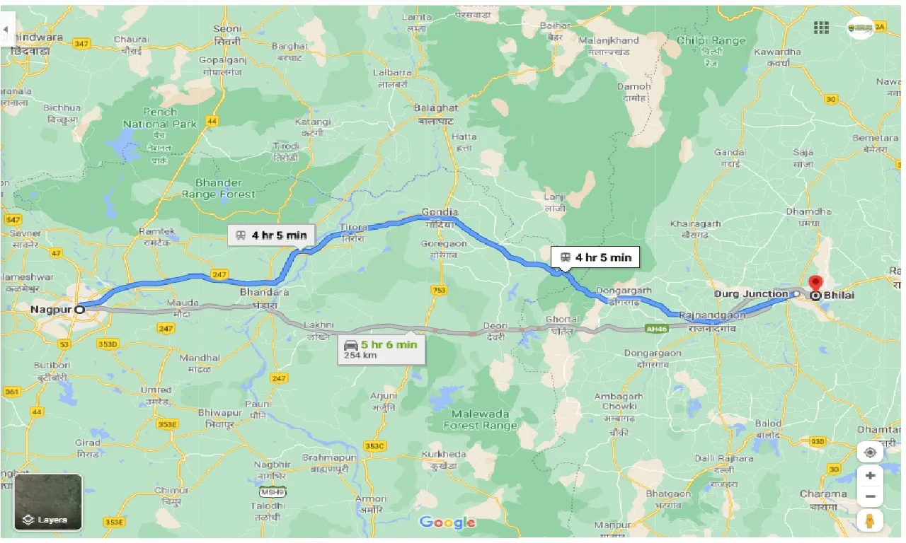 nagpur-to-durg-bhilai-nagar-one-way