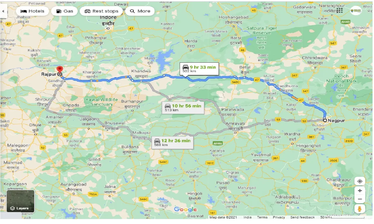 nagpur-to-rajpur-MP-one-way