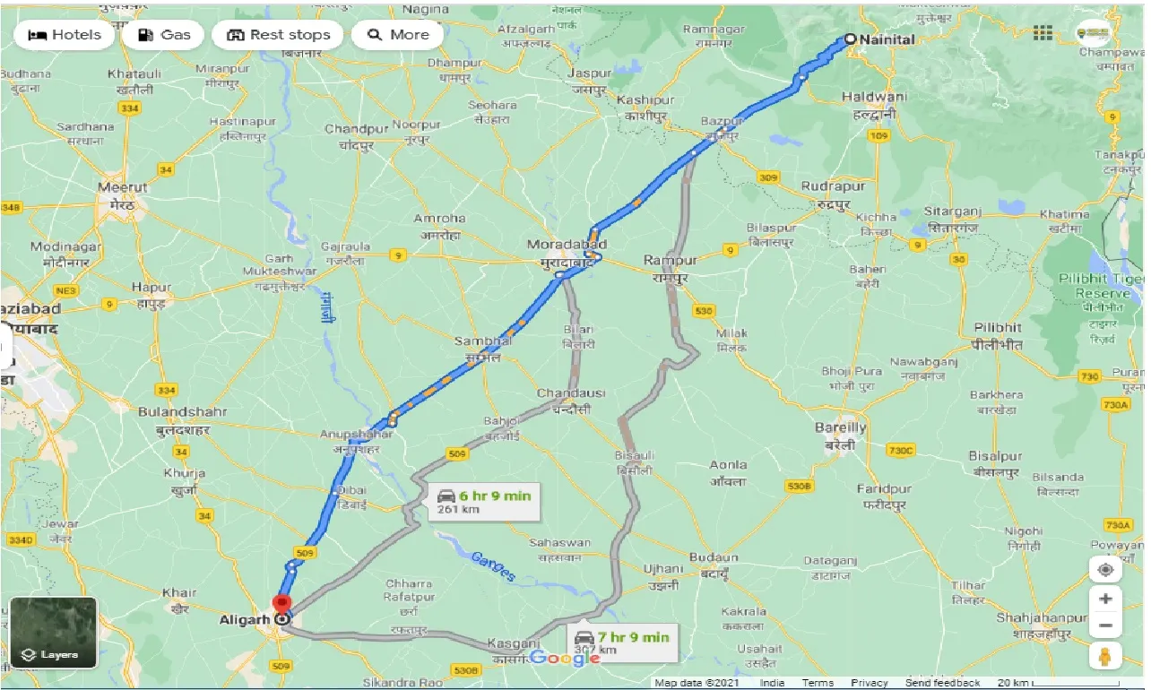 nainital-to-aligarh-round-trip