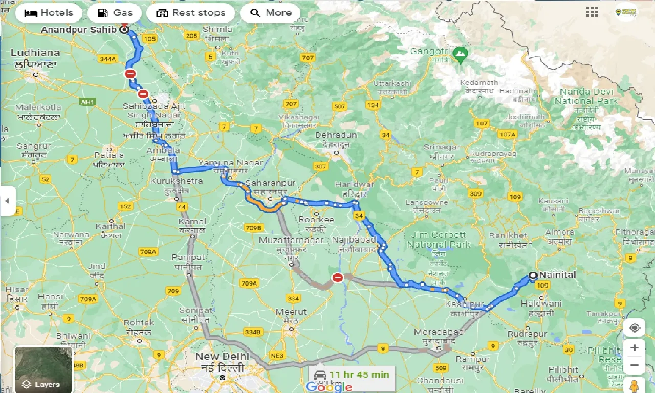 nainital-to-anandpur-sahib-one-way