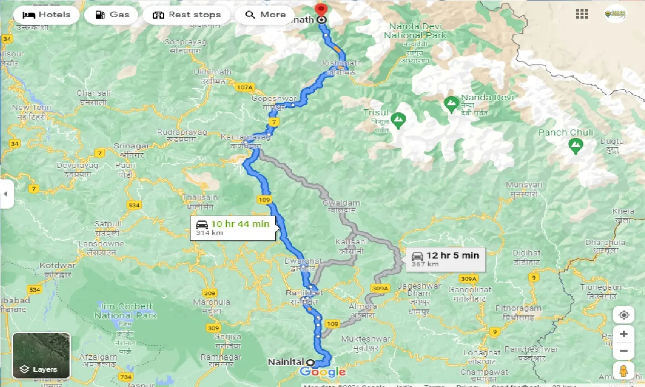 nainital-to-badrinath-taxi