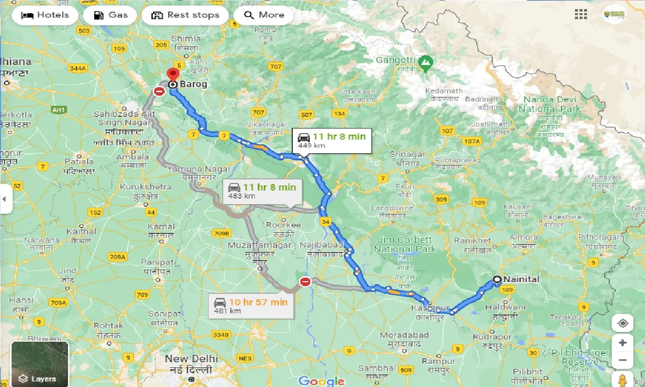 nainital-to-barog-taxi