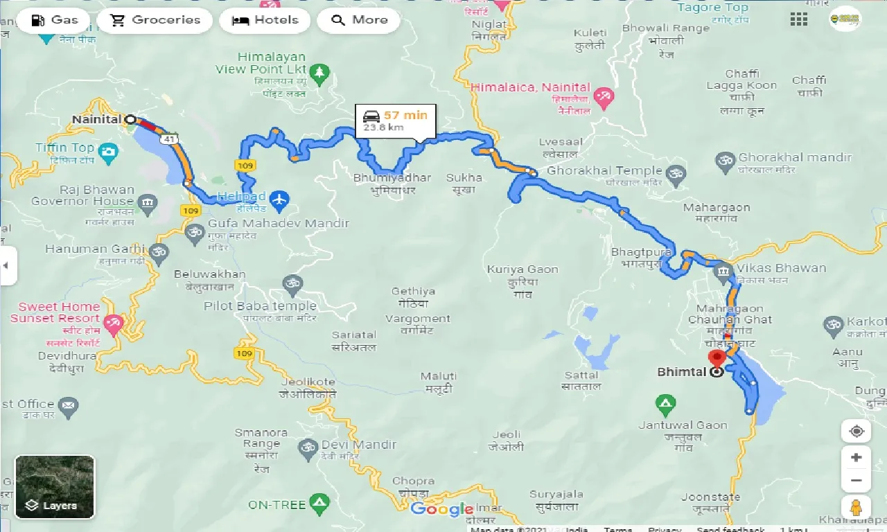 nainital-to-bhimtal-one-way