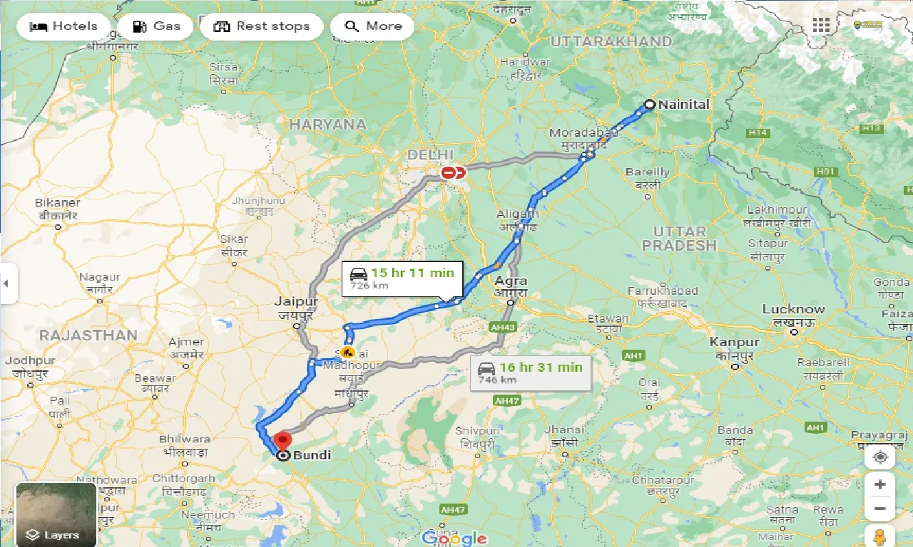 nainital-to-bundi-one-way