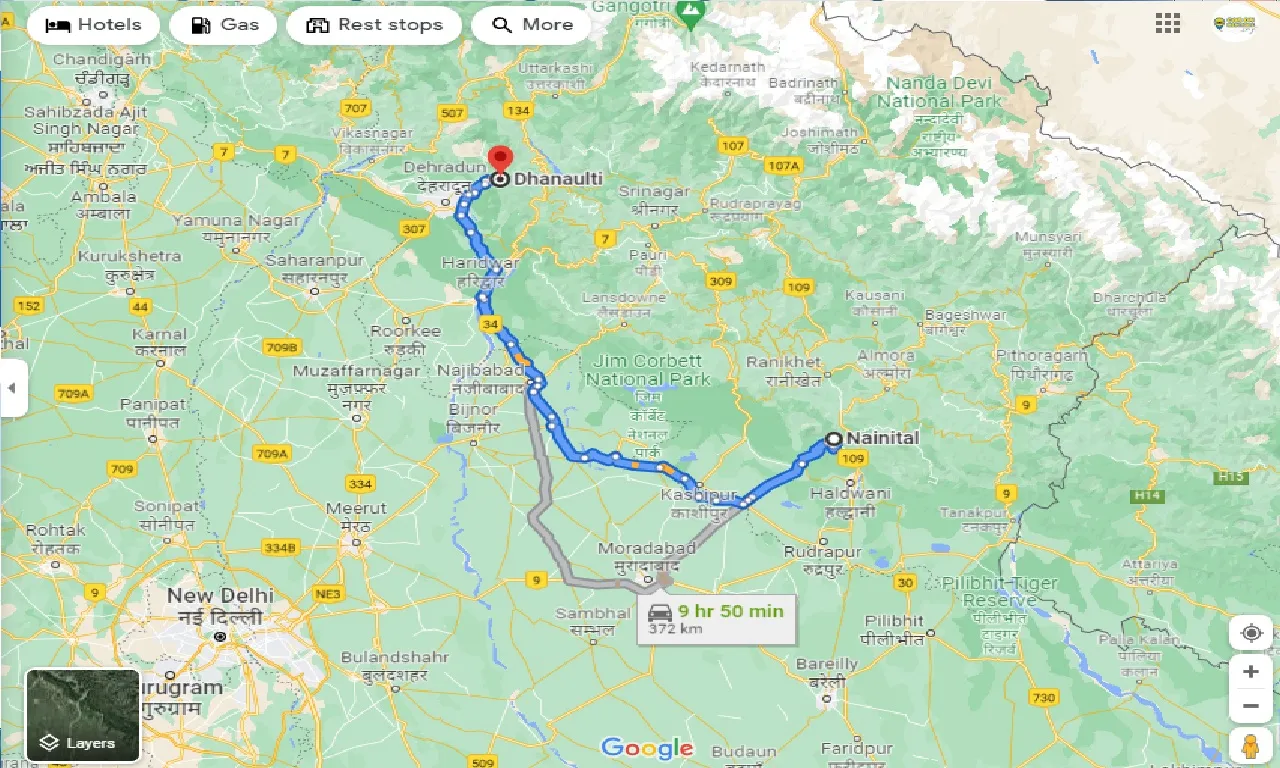 nainital-to-dhanaulti-one-way
