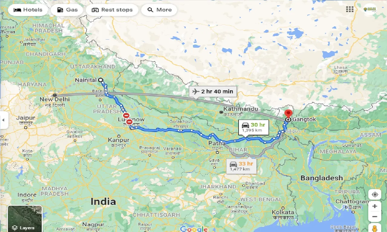 nainital-to-gangtok-one-way