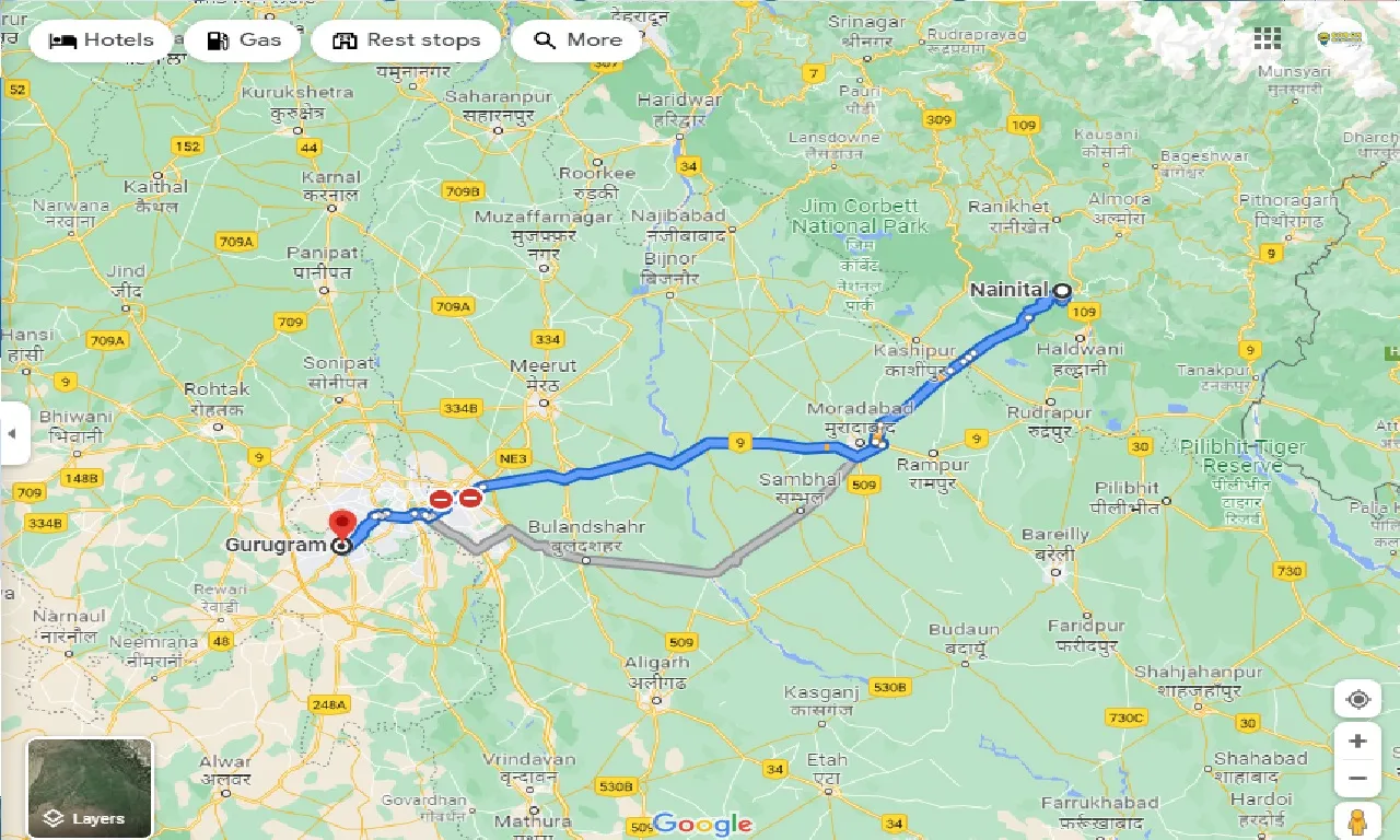 nainital-to-gurgaon-taxi