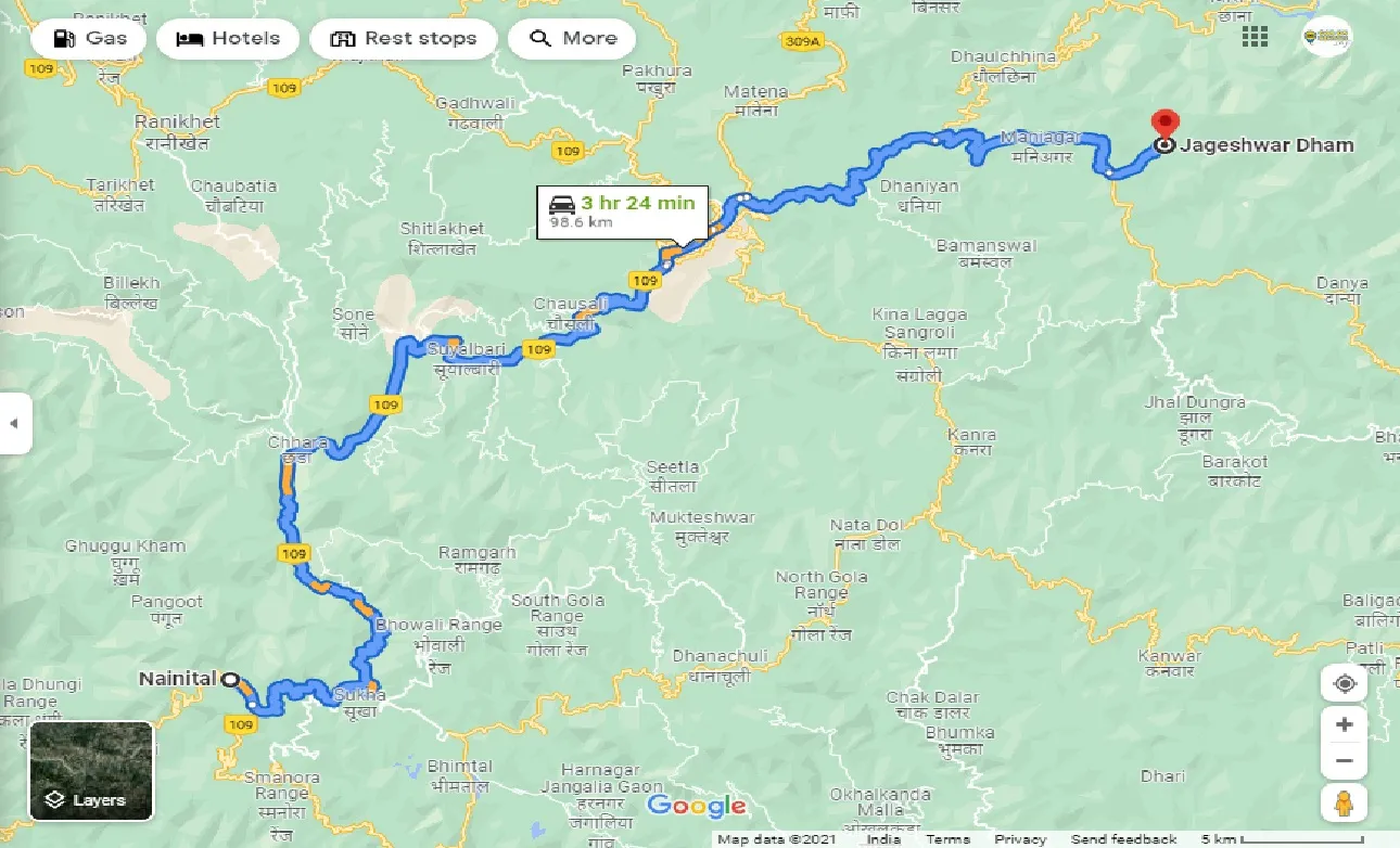 nainital-to-jageshwar-dham-one-way