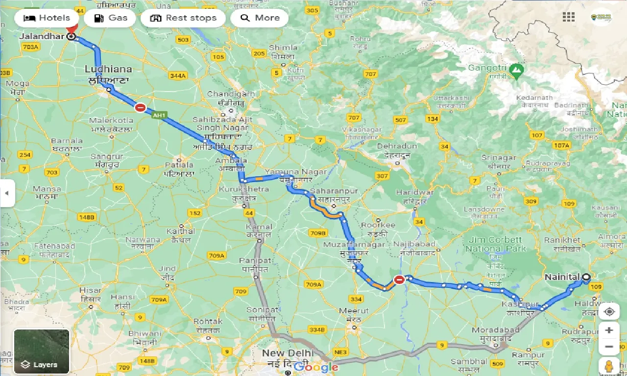 nainital-to-jalandhar-one-way