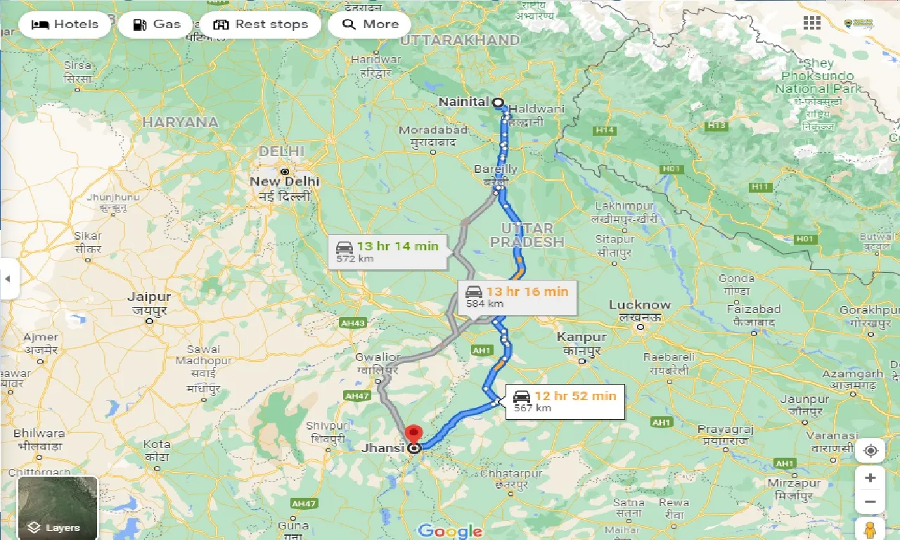 nainital-to-jhansi-one-way