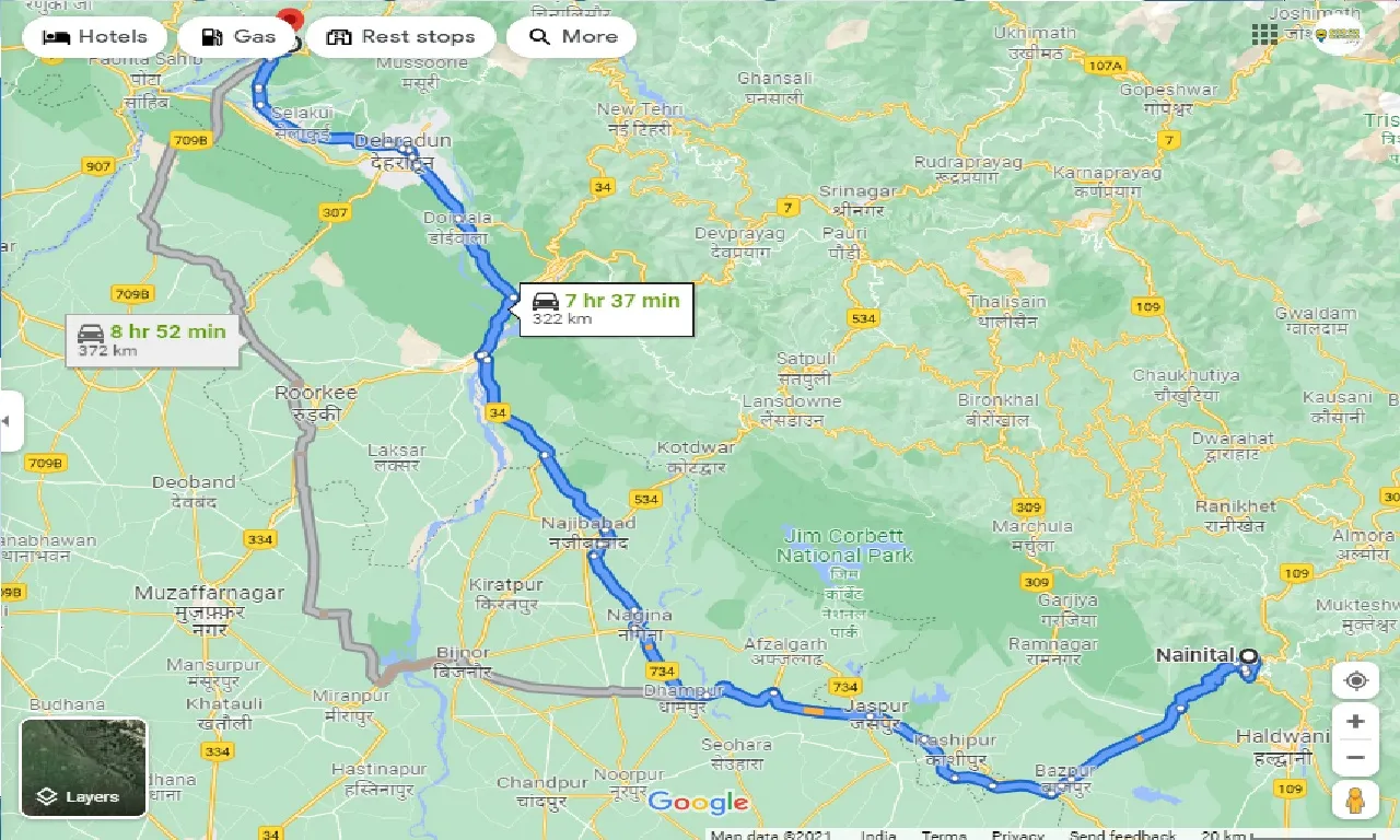 nainital-to-kalsi-one-way