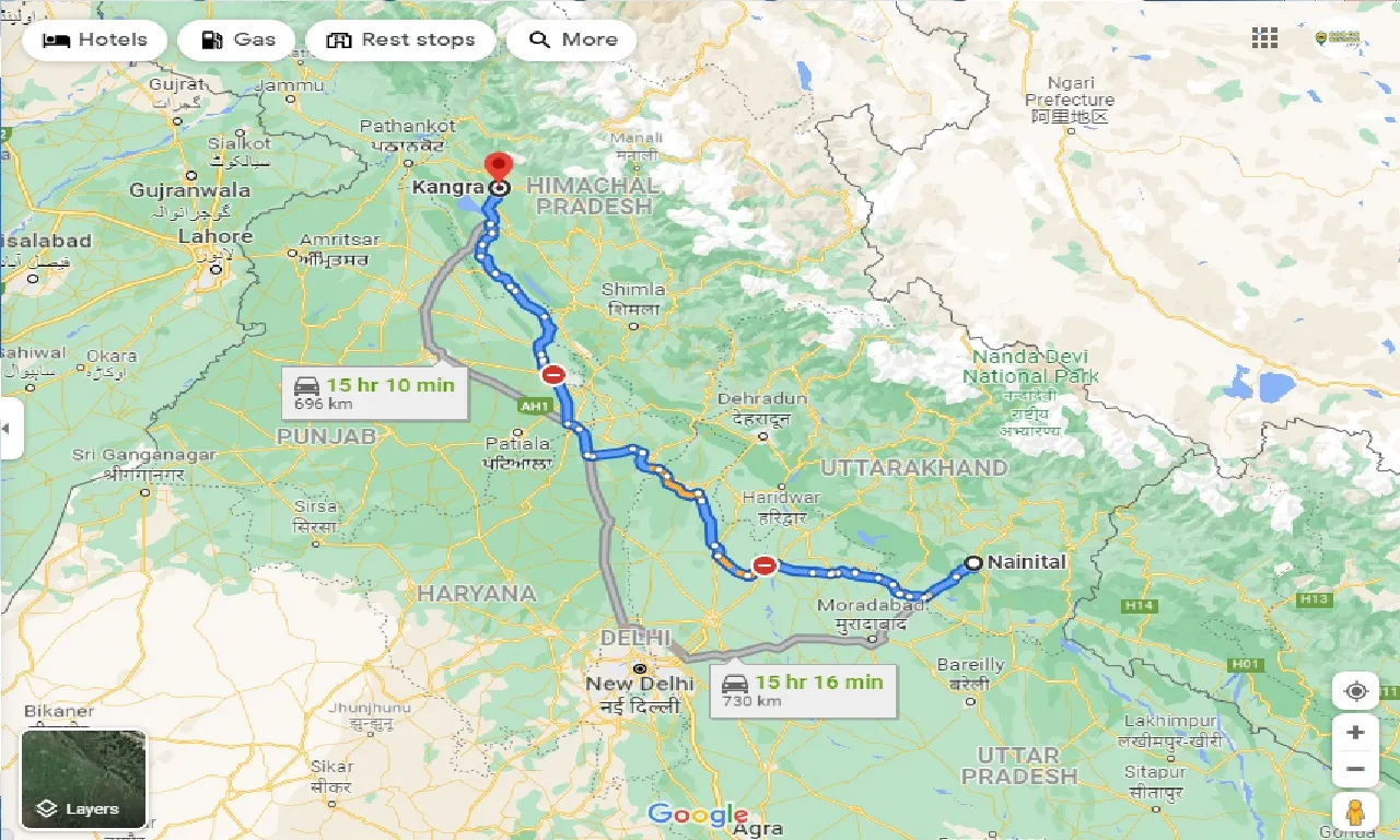 nainital-to-kangra-one-way