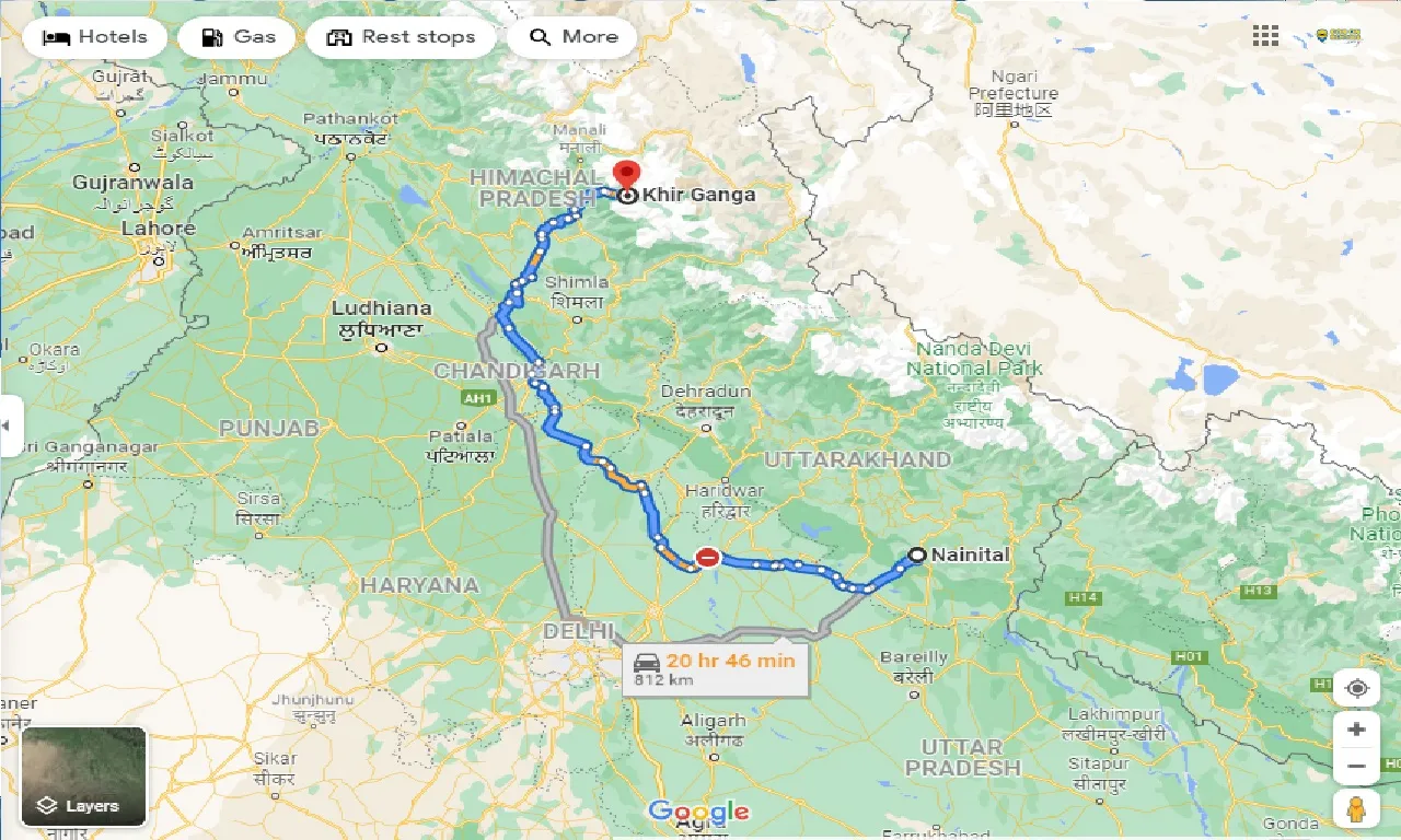 nainital-to-khir-ganga-taxi